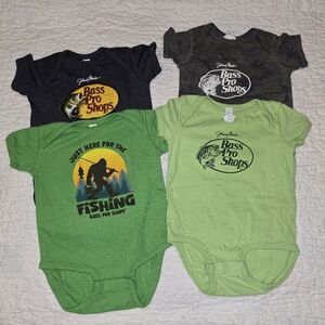 Bass Pro Shops Kids One Piece Set - Green and Gray